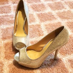 Aldo silver high heels pumps